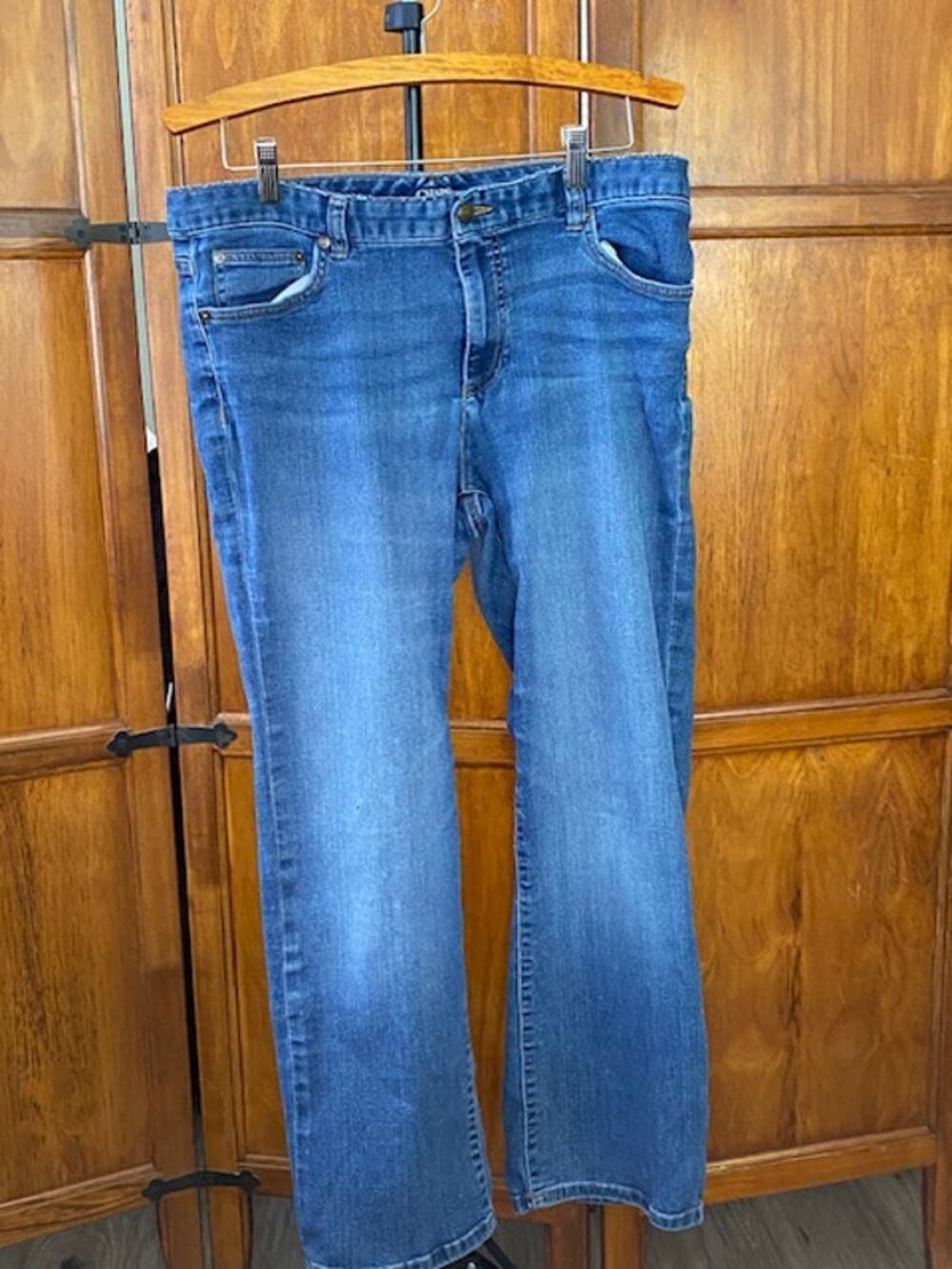 Chaps Denim Women's Size 14 Straight Leg Stretch Jeans Blue Medium Wash 34x37